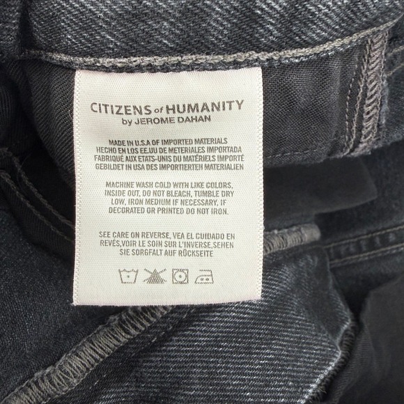 Citizens of Humanity X Aritzia Wilfred Liv Straight Crop Denim Jeans Black 29 - Picture 8 of 11